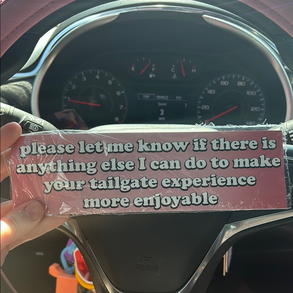 Pink Tailgate Experience Sign